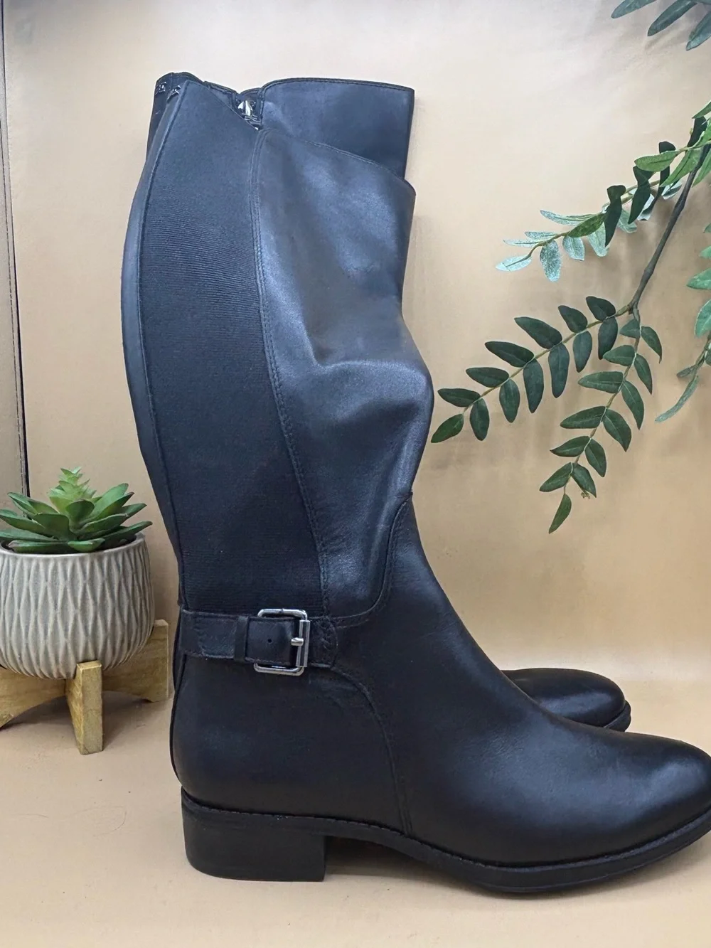 Sam Edelman Black Leather Over-the-Knee Riding Boots Women’s Size 6.5M